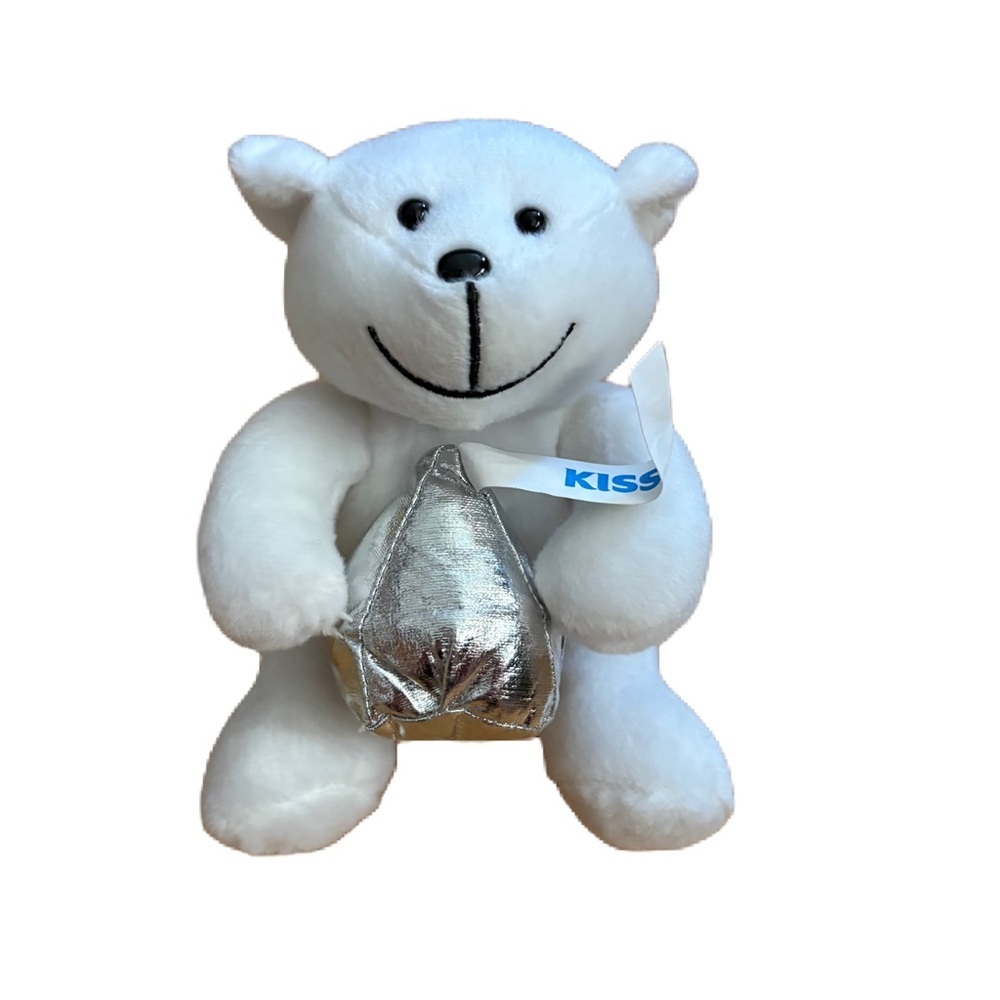 Hershey Kiss Park White Plush Bear Polar Kids Toy Stuffed